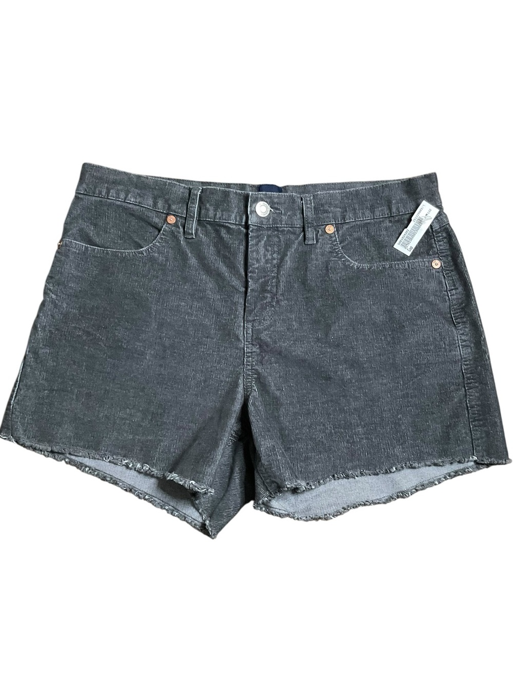GAP Black Corduroy Shorts with Raw Hem Size 10